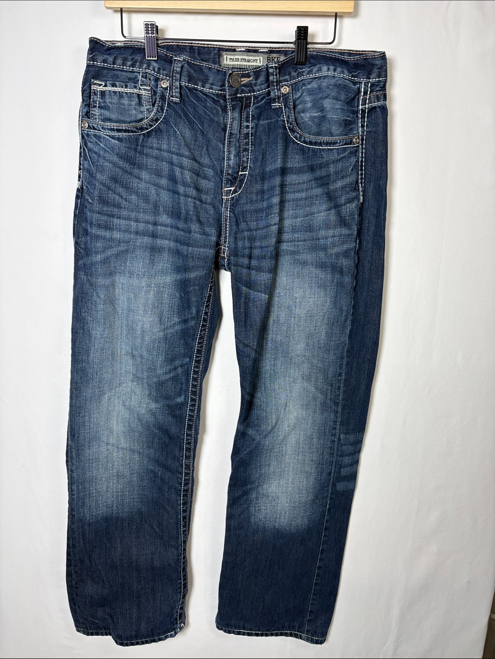 BKE Tyler Straight 100% Cotton Men's Jeans size 33L